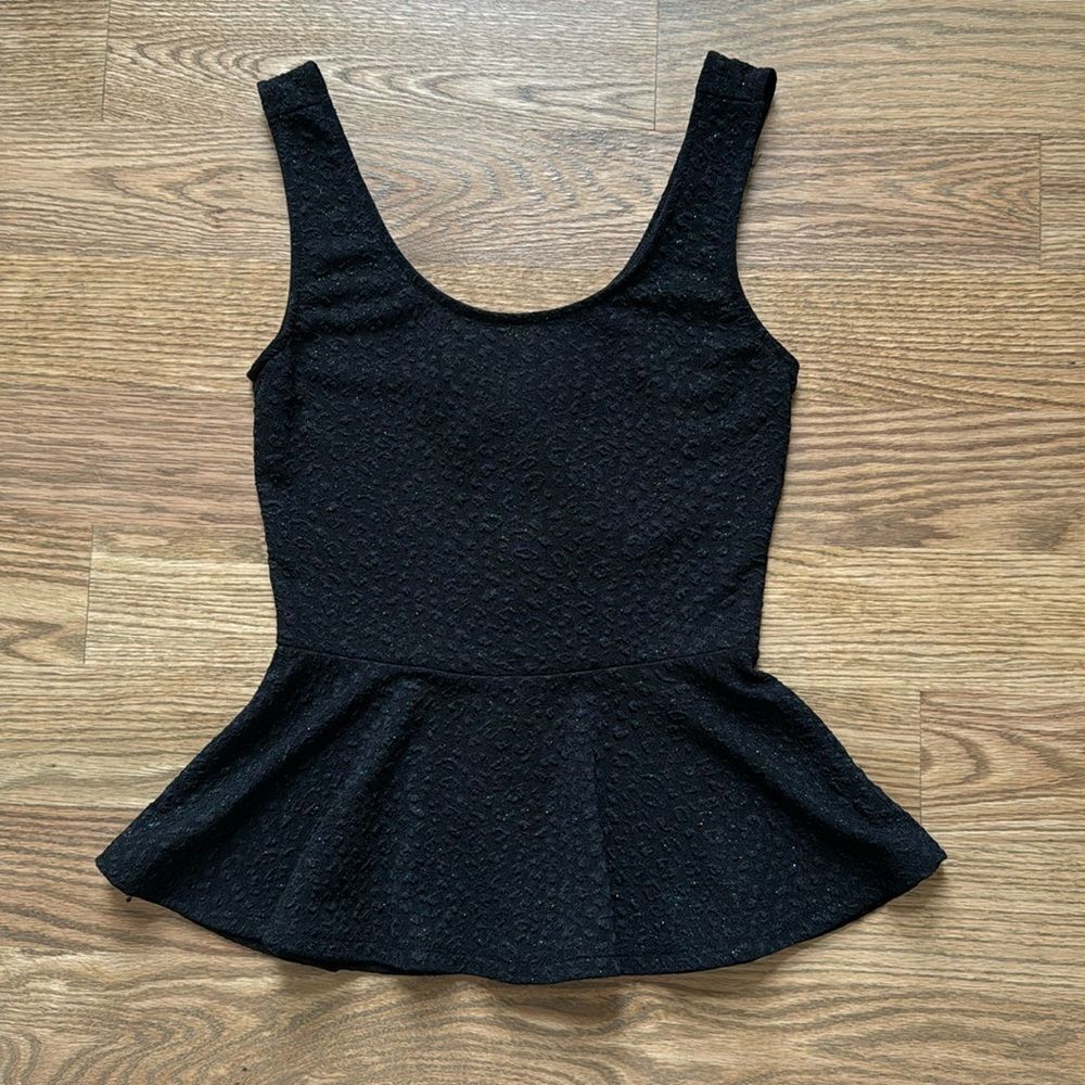 Black Peplum Top